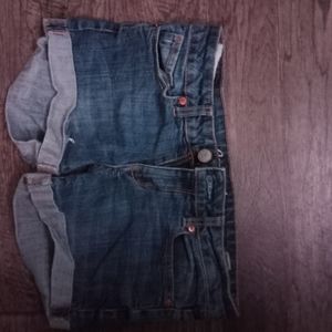 Mid rise jean shorts
